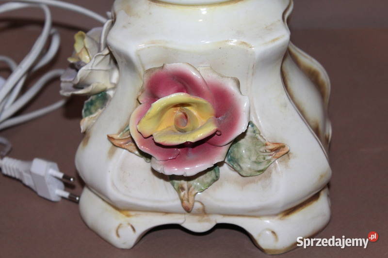 Porcelanowa lampa z różami 1400 FiaF Szczecin sprzedam
