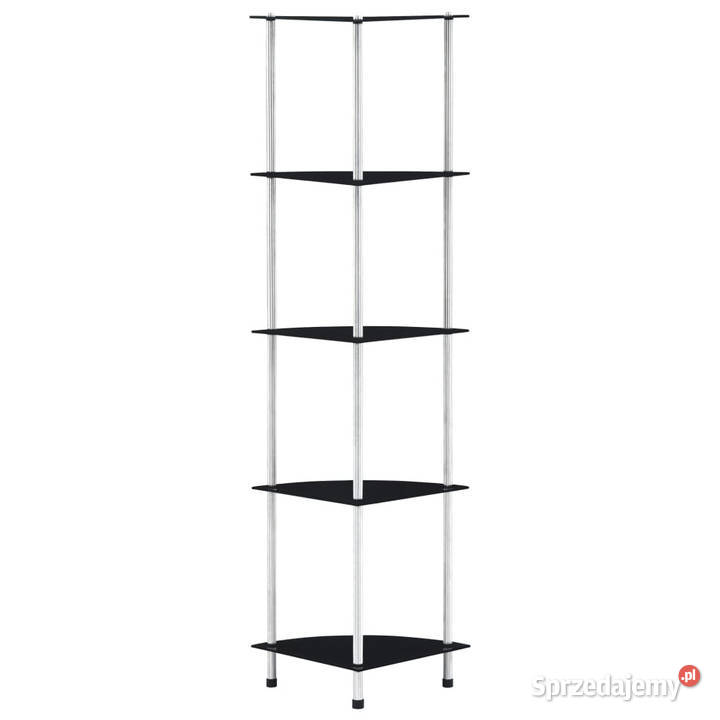 5poziomowa półka czarna 30x30x130 szkło Warszawa sprzedam