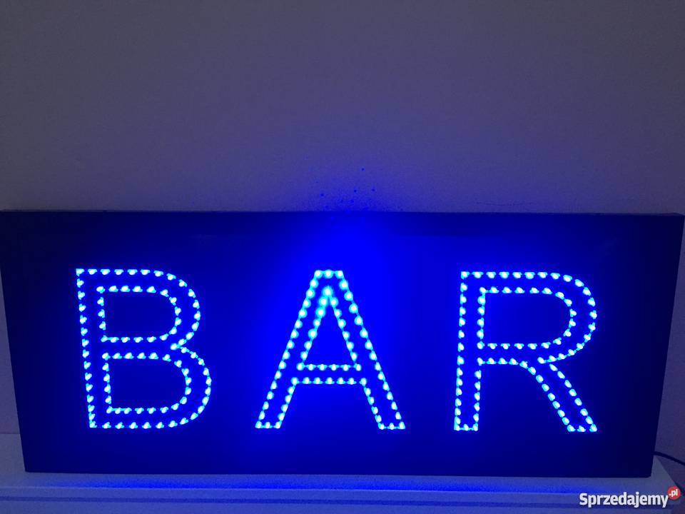Neon szyld diodowy reklama BAR 60x25 NOWA sprzedam