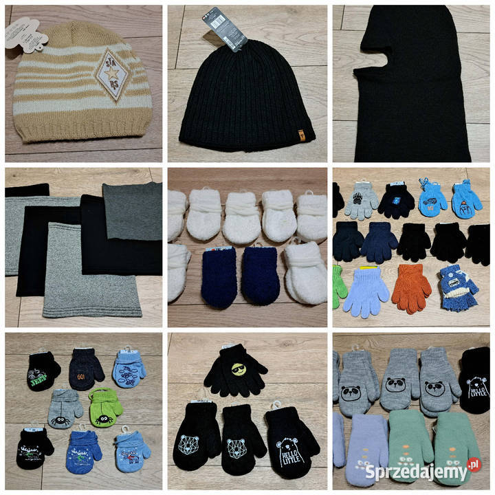 Hurt wyprzedaż czapek kominów rękawiczek 012lat Rozmiar 0 Złotniki Kujawskie