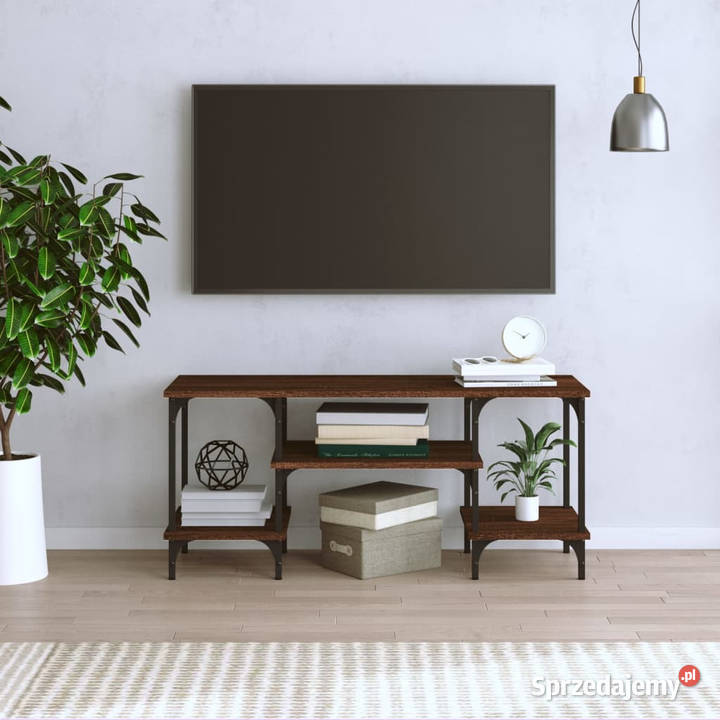 Szafka pod TV brązowy dąb 102x35x455 WM826334