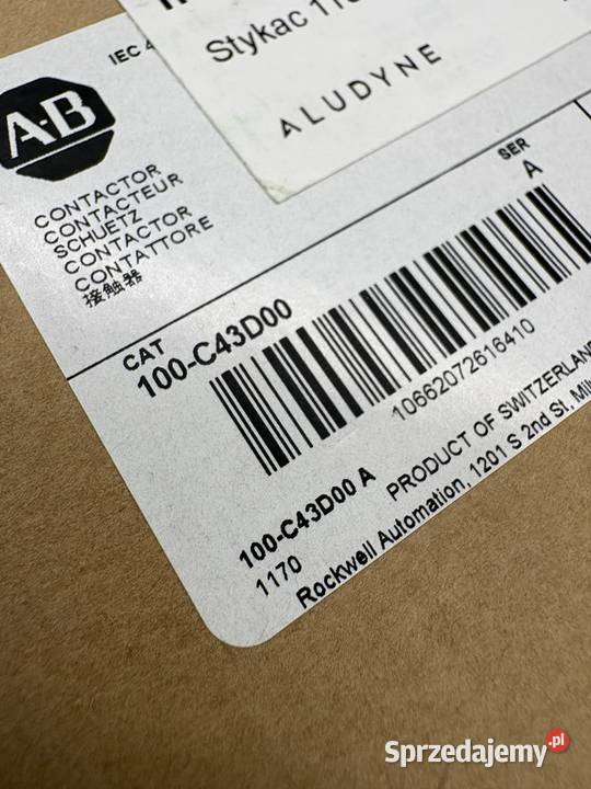 Allen Bradley 100C43D00 Contactor 43A 110V Warszawa