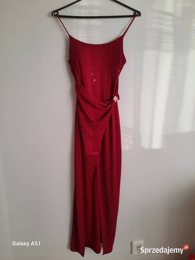 Burgundowa sukienka Łążynek sprzedam
