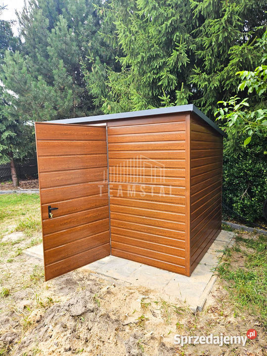Schowek Domek Ogrodowy 25x2m drzwi Jasny Orzech Domki narzędziowe Mrągowo