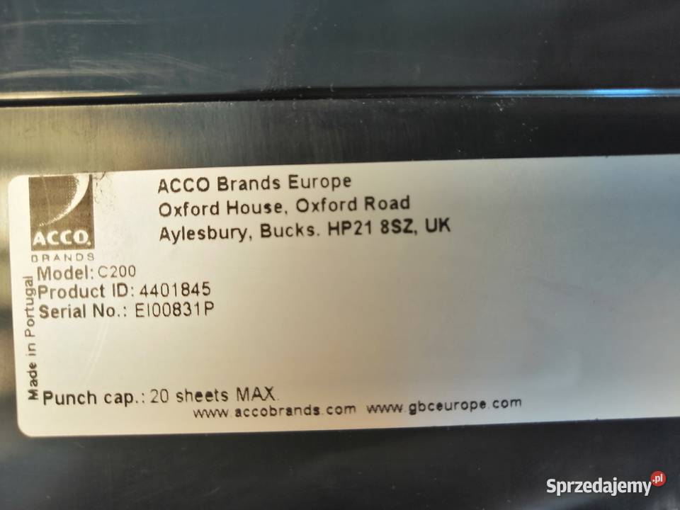 bindownica GBC combbind 200 bonus Zgierz