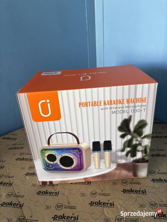 Głośnik karaoke Bluetooth D30T z 2 mikrofonami
