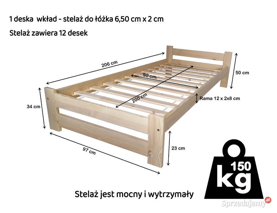 Łóżko Materac 80x200 90x200 Hotelowe 35cm Warszawa