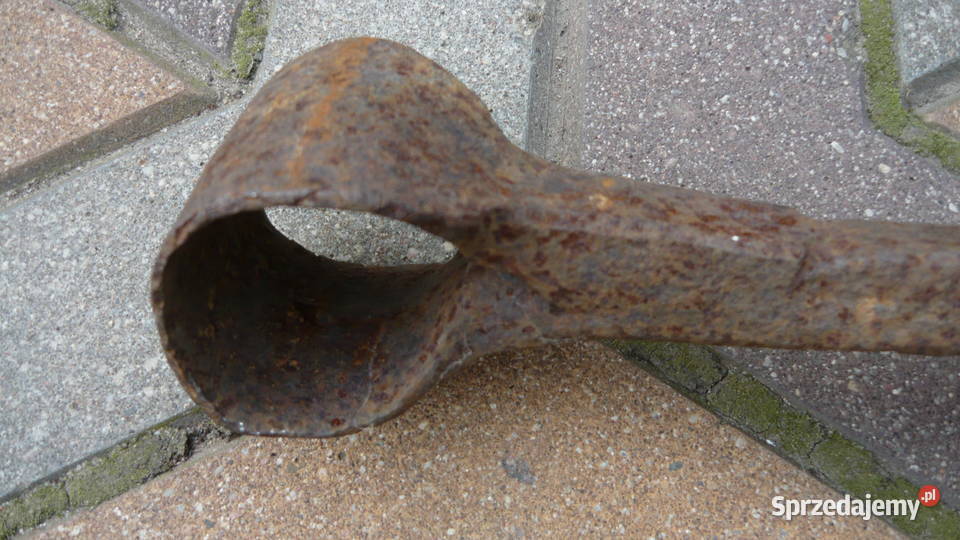 Świder wiertło ręczne kowalskie stare duże