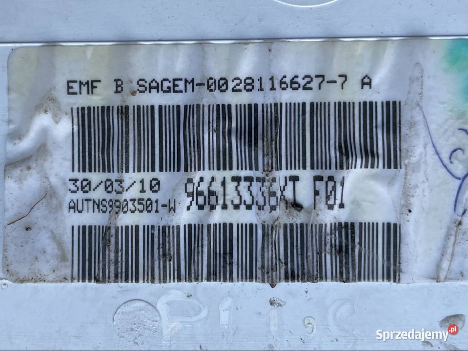 96613336XT wyświetlacz zegarek peugeot 206 plus osobowe Szczecin sprzedam