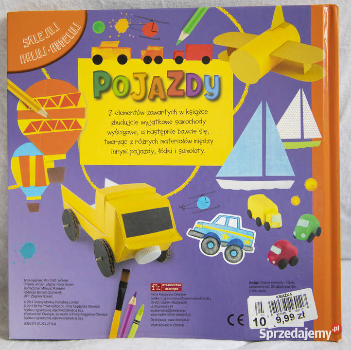 Sklejaj maluj modeluj Pojazdy Dla Dziecka Gdańsk sprzedam