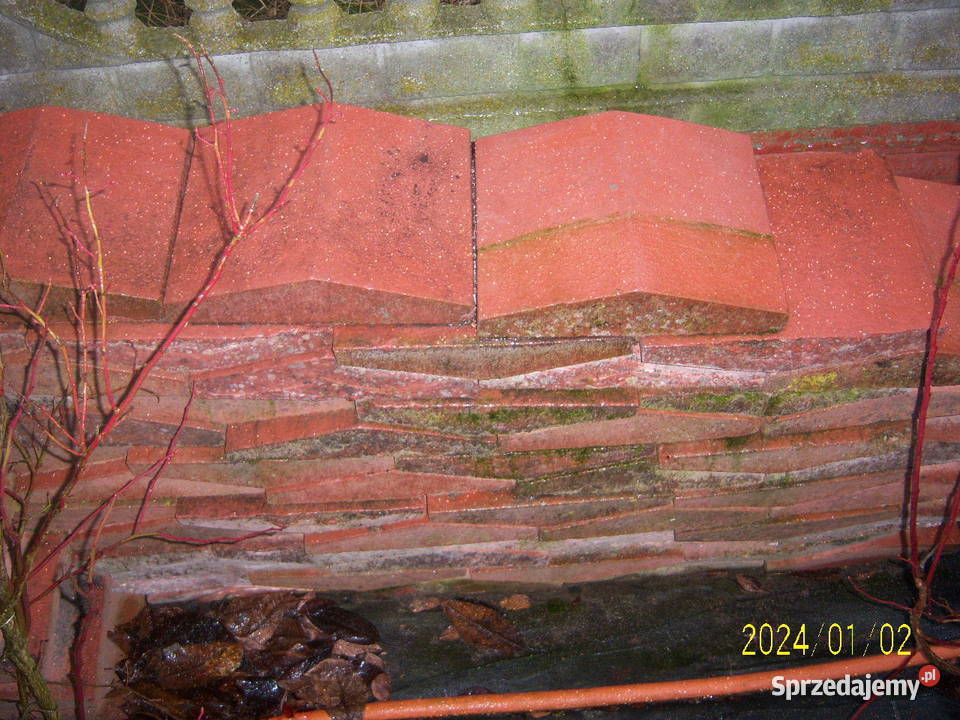 Daszek betonowy dwuspadowy czerwony 39x27 49x30 świętokrzyskie Kielce