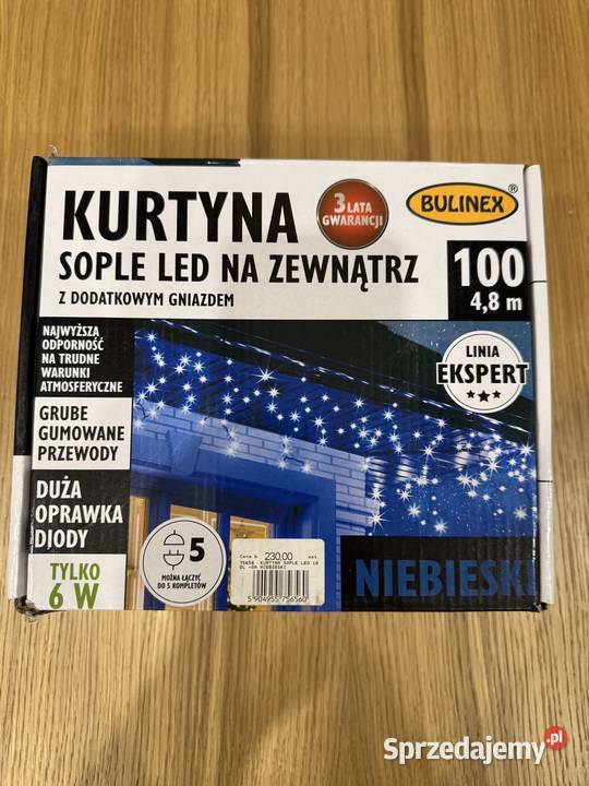 Kurtyna Niebieska Sople LED Bulinex Taśmy LED podkarpackie Mielec
