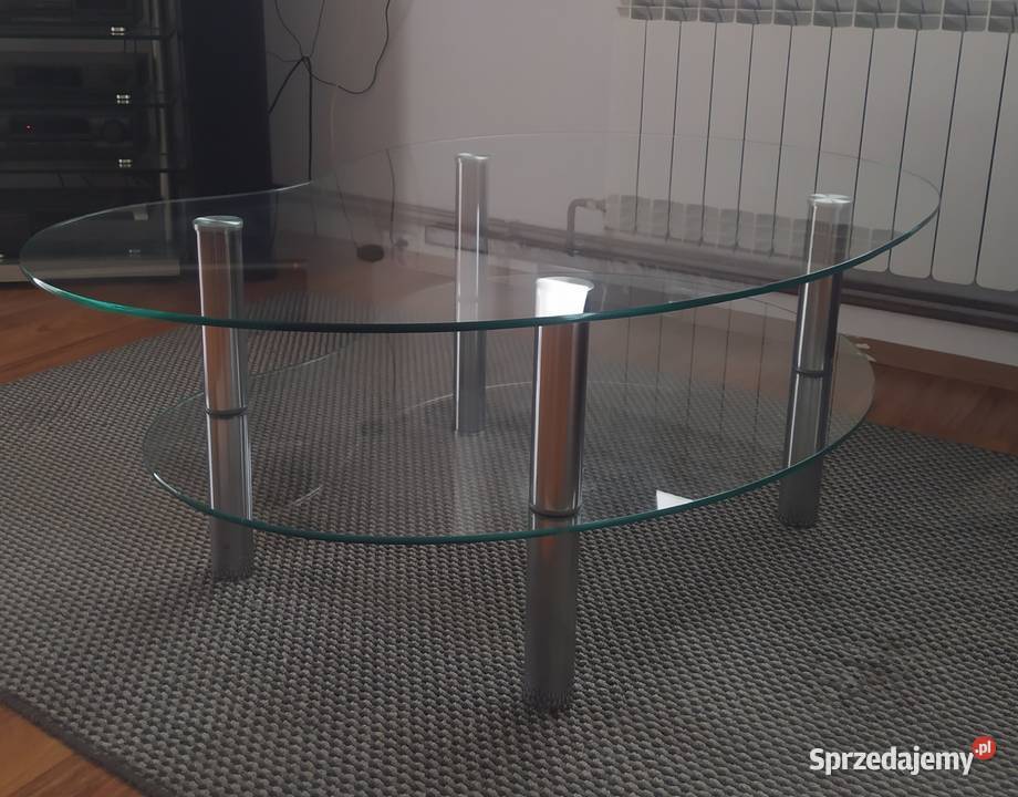 Duży stolik szklany ŁEZKA Stoliki kawowe i ławy Gorlice sprzedam