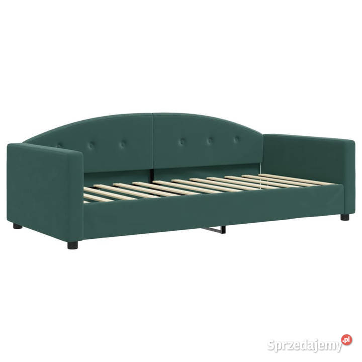 Sofa rozsuwana z materacami ciemnozielona Warszawa