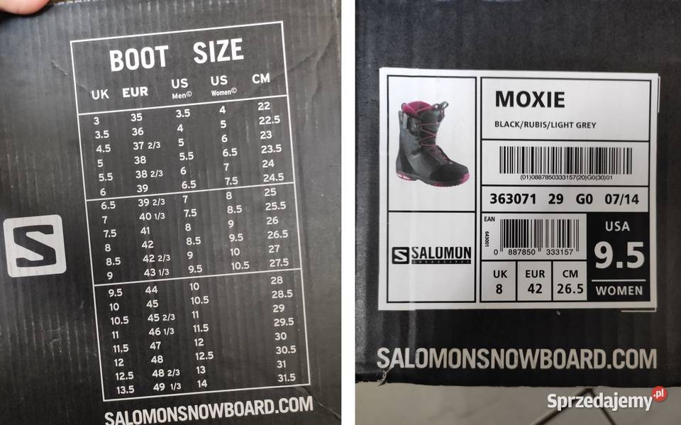 42 265 Buty snowboardowe snowboard Moxie twarde Kielce