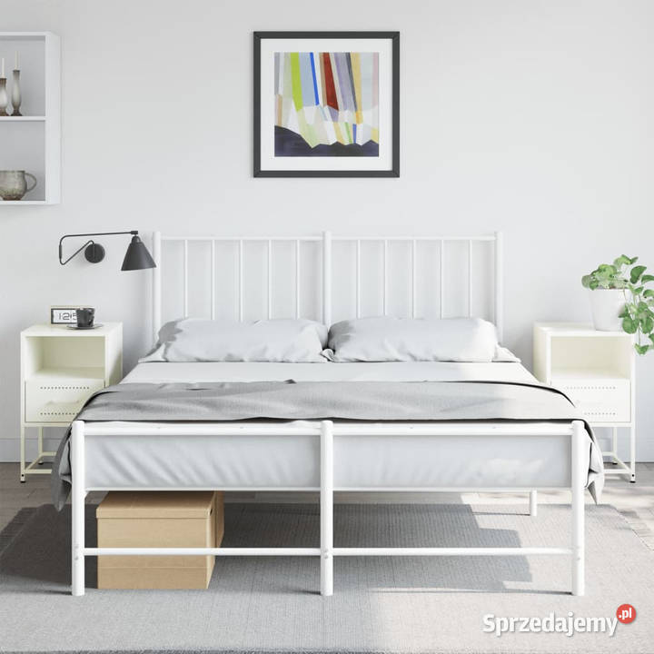Szafki nocne 2 białe 36x39x605 stal WM846565 Warszawa