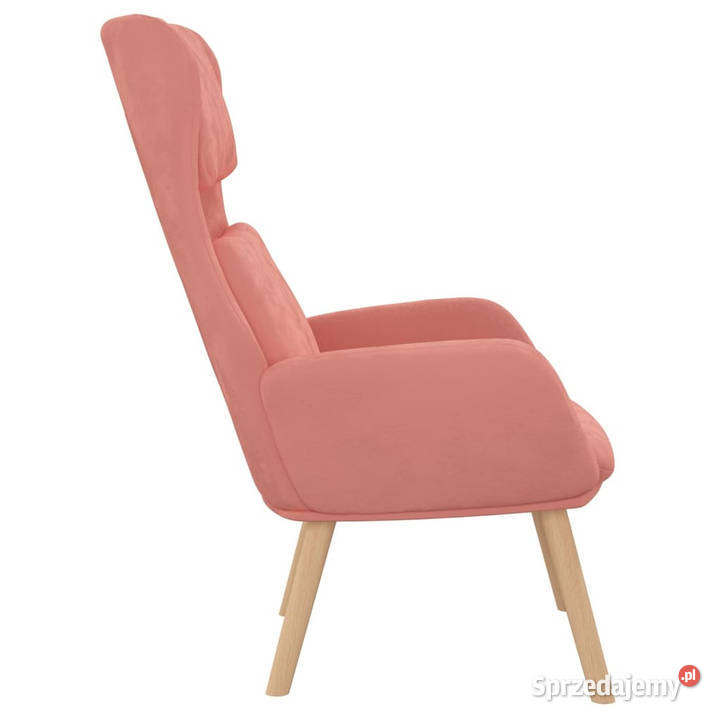 Fotel różowy obity aksamitem WM341355 mazowieckie Warszawa