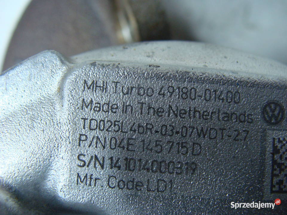 TURBOSPRĘŻARKA VW AUDI 14 TSI NOWA 04E145715D Goleniów