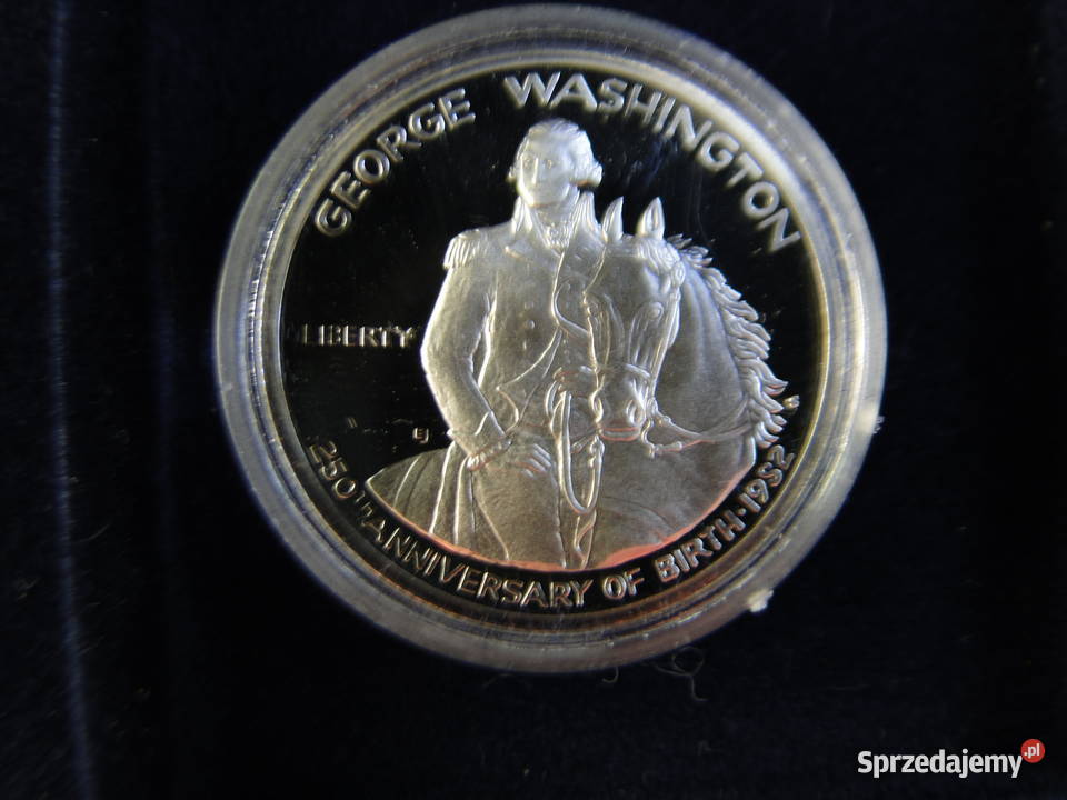 Srebrna moneta Half Dollar USA George Washington Numizmatyka mazowieckie
