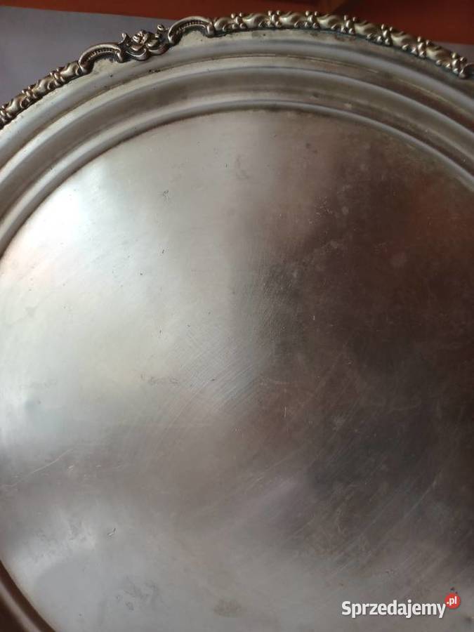Duża masywna taca mosiężna wielkopolskie