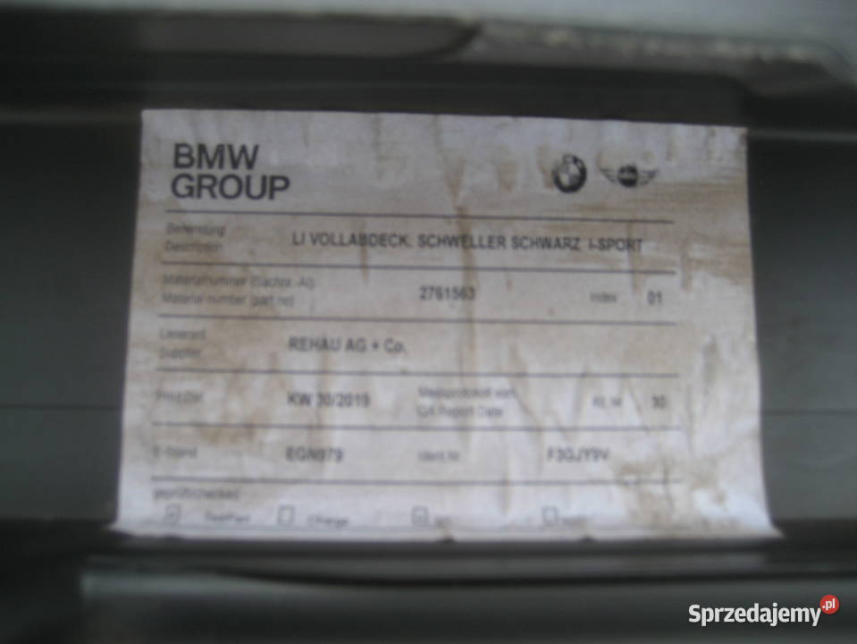bmw ix i20 listwa progowa lewa 2761563 Rakoniewice sprzedam