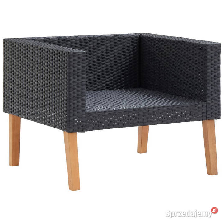 Pojedyncza sofa ogrodowa z poduszkami rattan PE Krzesła ogrodowe Warszawa sprzedam