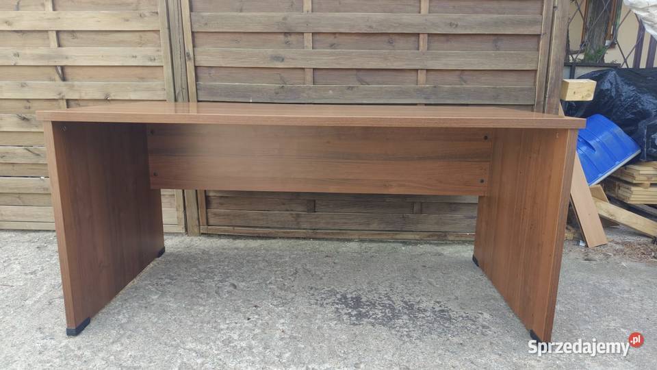 Brązowe proste biurko 160x80 Warszawa