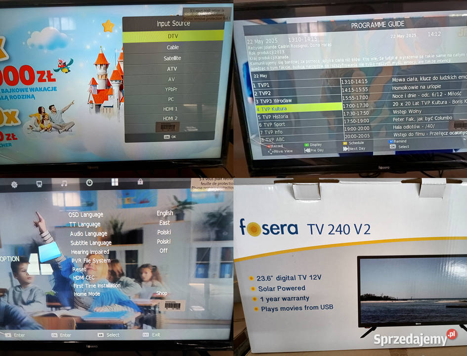 Mega zestaw kemping telewizor 12 bank energii Legnica