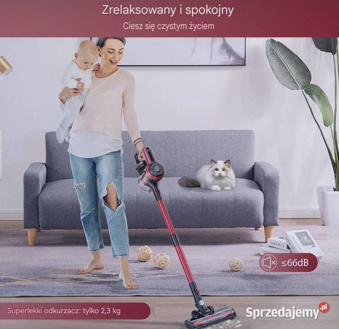 Bezprzewodowy odkurzacz akumulatorowy do 38min sprzedam