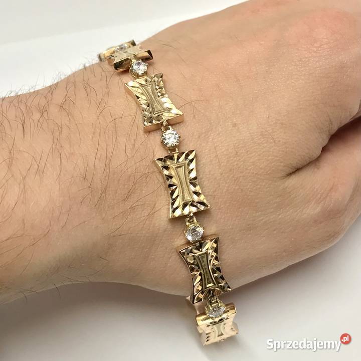 Złota BRANSOLETKA damska 14K zjawiskowy WZÓR 19 Warszawa