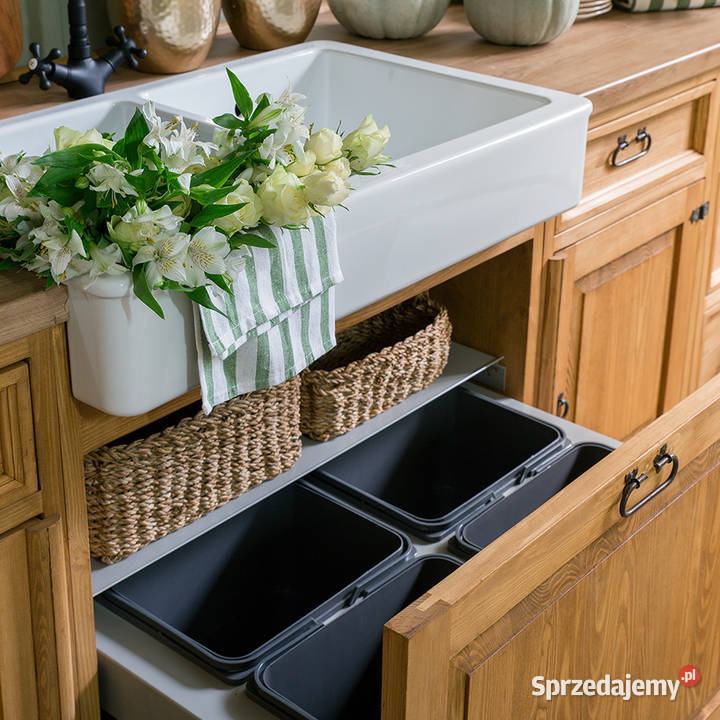 Meble kuchenne z litego drewna woskowane Maków Podhalański