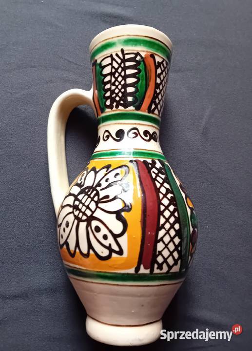 Ręcznie malowany dzbanek ceramika ludowa Korond Koźminek