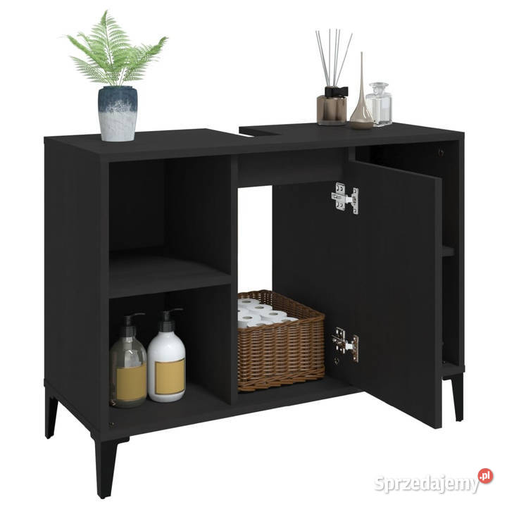 Szafka pod umywalkę czarna 80x33x60 WM821293