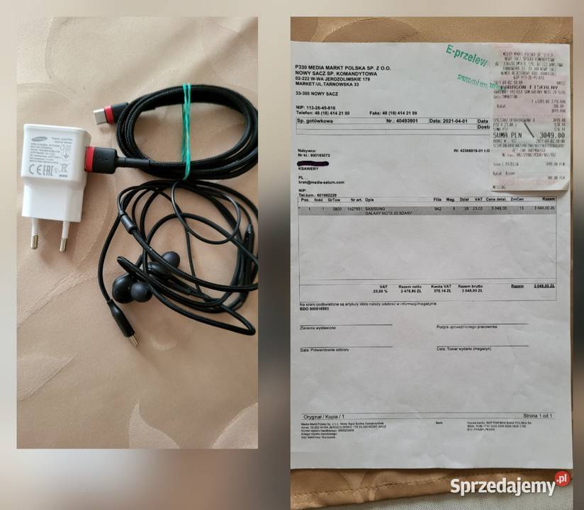 Smartfon Samsung Galaxy Note 20 8256GB 4G LTE Nowy Sącz