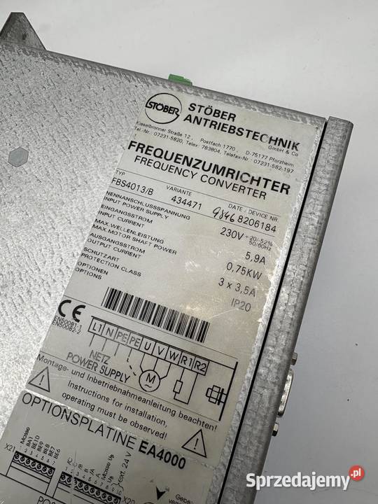 Stober Antriebstechnik FDS 4000 FBS4013B 750W mazowieckie Warszawa
