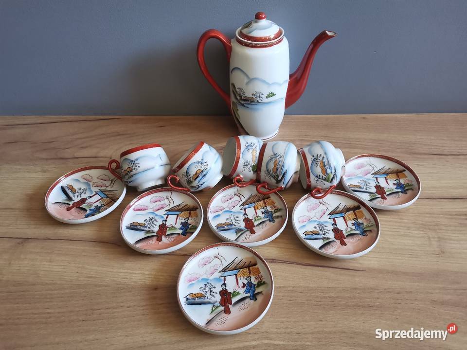 Stara porcelana japońska Kutani trzy Gejsze Katowice