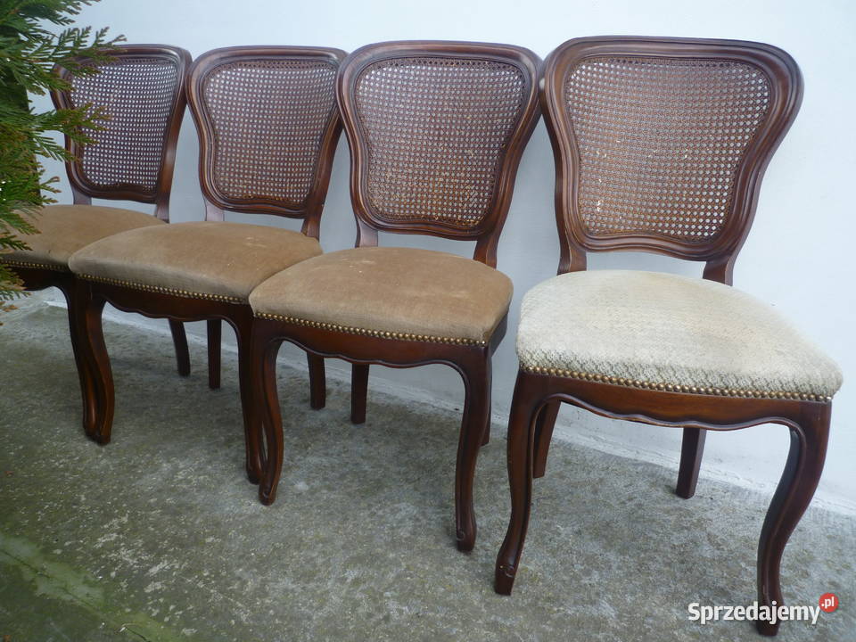 Krzesła stylowe z rafią sprzedam