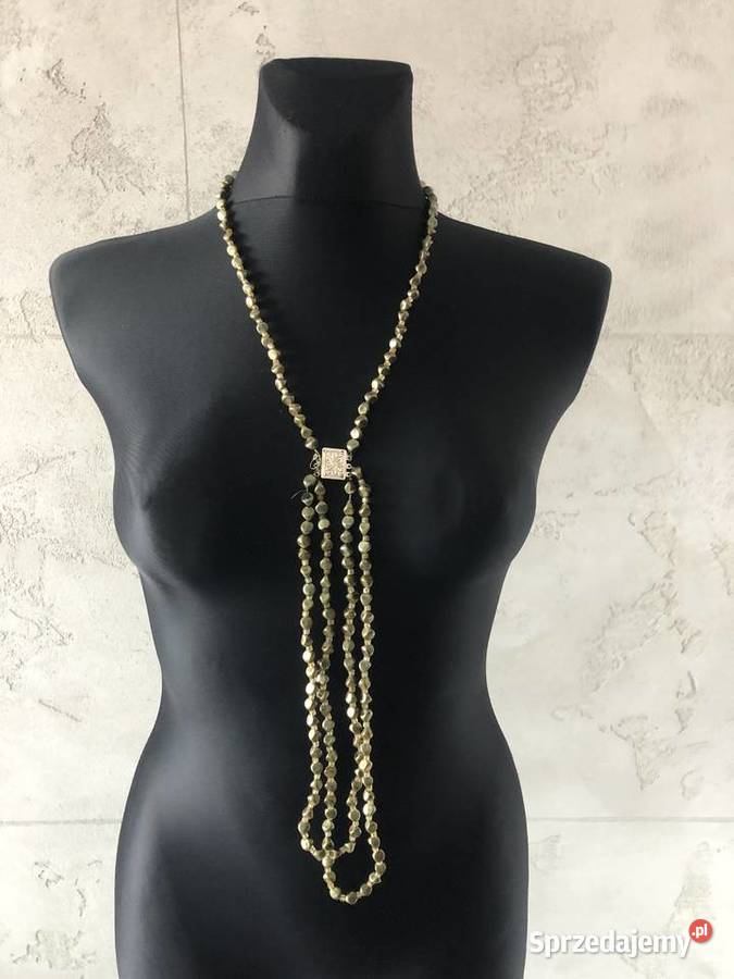 Zielone korale koraliki łańcuszek wisiorek Łódź