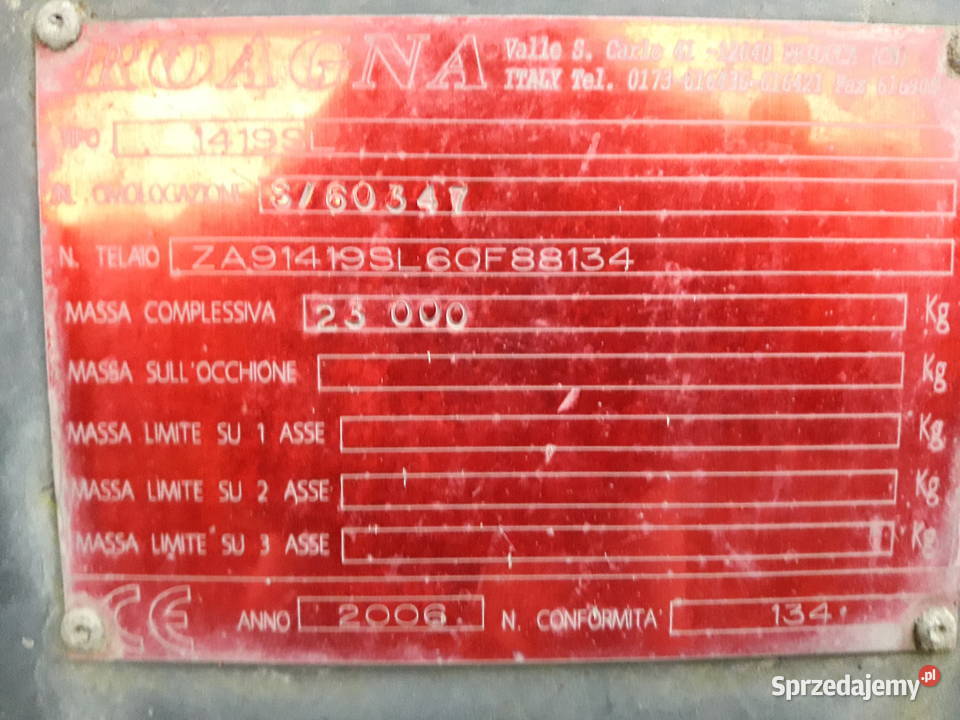 Przyczepa hakowa ROAGNA 1419 SL Kraków