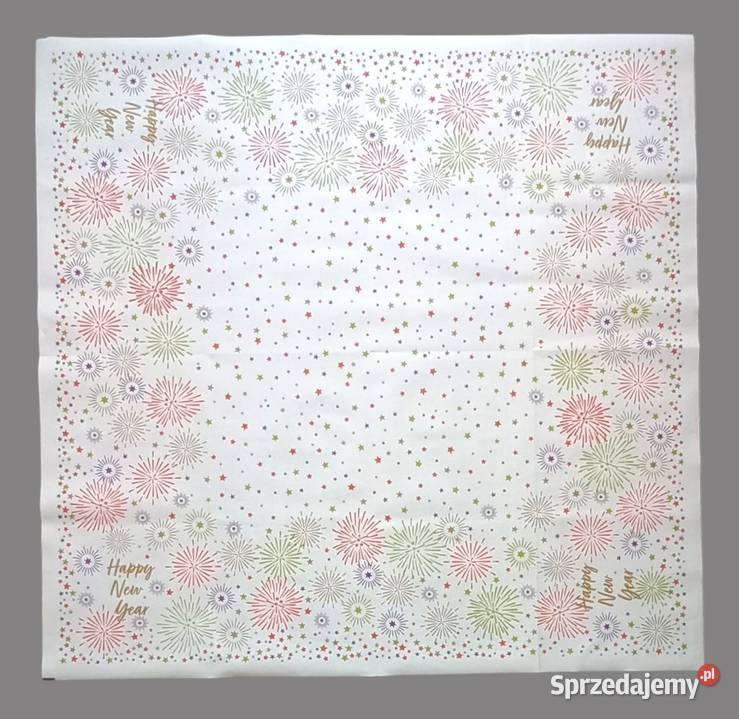 Zestaw 2 serwetek świąteczne nowy na białym tle biały Chrzanów