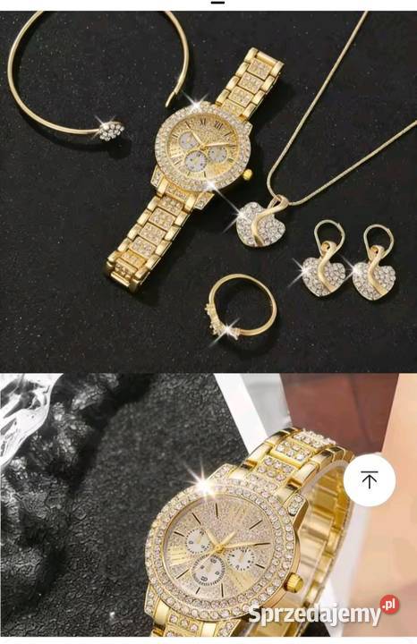 Damski zegarek kwarcowy w złotym kolorze Warszawa sprzedam