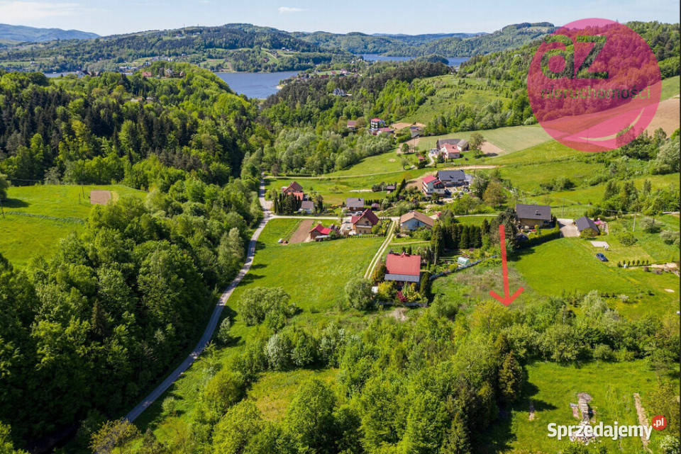 Budowlanorolna działka Jeziorem Rożnowskim Sprzedaż Gródek nad Dunajcem