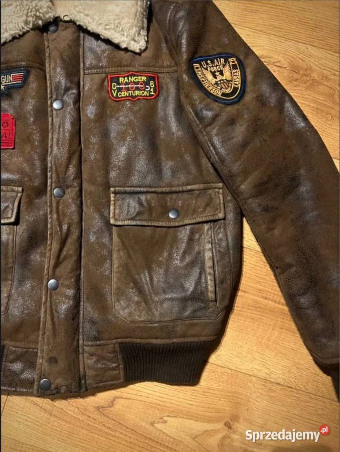 Kurtka Skóra Naturalna USA Top Gun A2 Shearling Poraj sprzedam