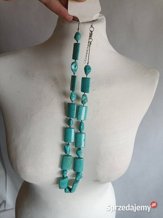 Turkusowy naszyjnik korale kolor turkus Białystok