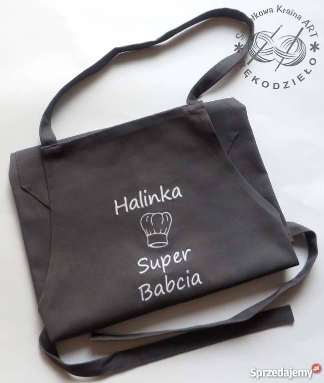 Fartuch z HAFTEM imieniem PREZENT na DZIEŃ BABCI Toruń