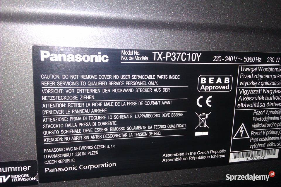 najmniejsza plazma Panasonic TXP37C10Y Warszawa