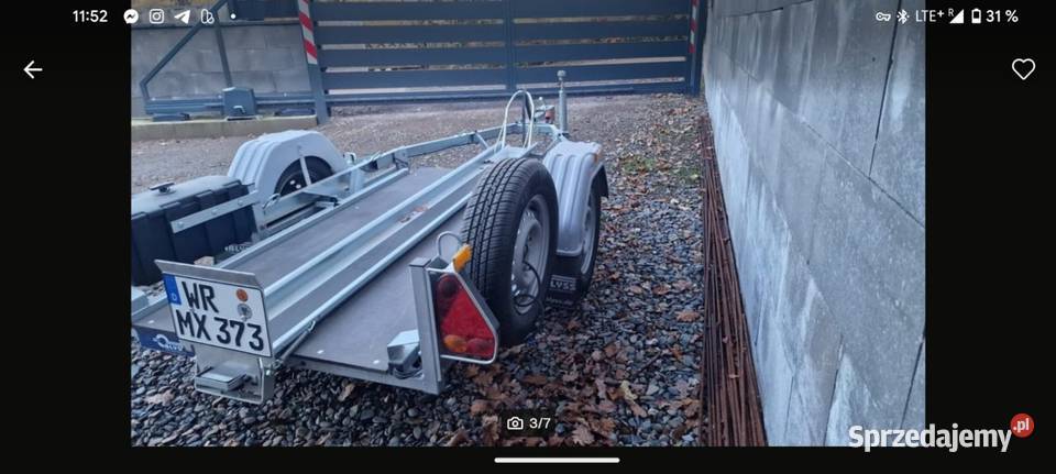 Przyczepka do przewozu motocykla Rok produkcji 2015