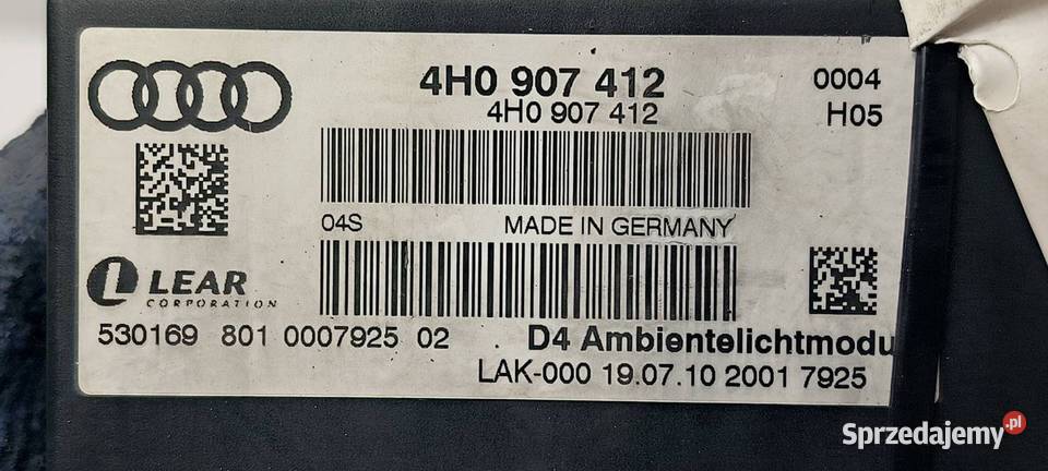 MODUŁ AUDI A8 D4 4H0907412 osobowe sprzedam