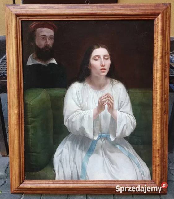 Muzealny obraz Białej Damy XVIIw Malarstwo Kraków