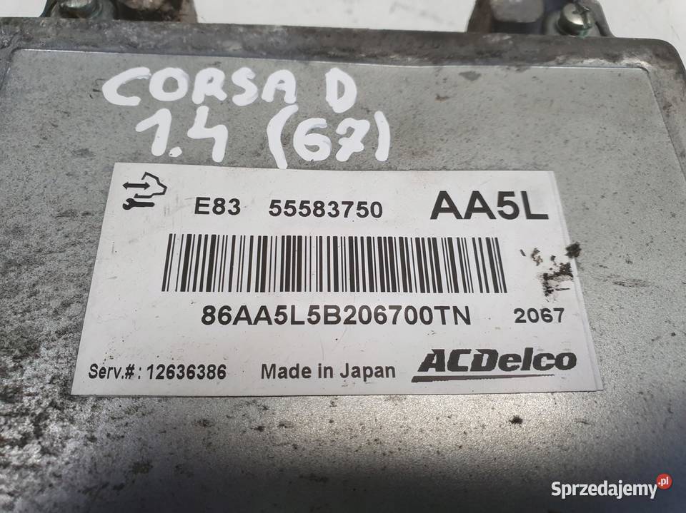 Opel Corsa D 14 16V STEROWNIK SILNIKA 55583750 Chełm sprzedam